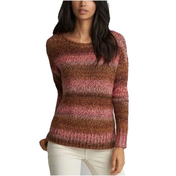 American Eagle Outfitters Sweaters - American Eagle Pink and Brown Striped Sweater Size S